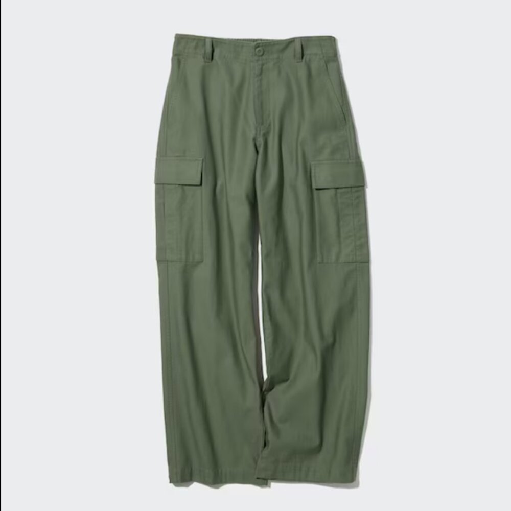 Uniqlo Army Green Cotton Unisex Size XS Cargo Pants